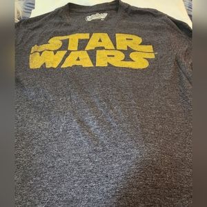 VINTAGE STAR WARS TSHIRT LARGE GRAY AND YELLOW MAURICES